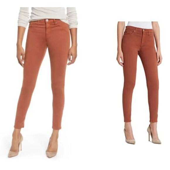 Ag Farrah High Waist Ankle Skinny Orange Jeans Size 27 - Picture 1 of 8